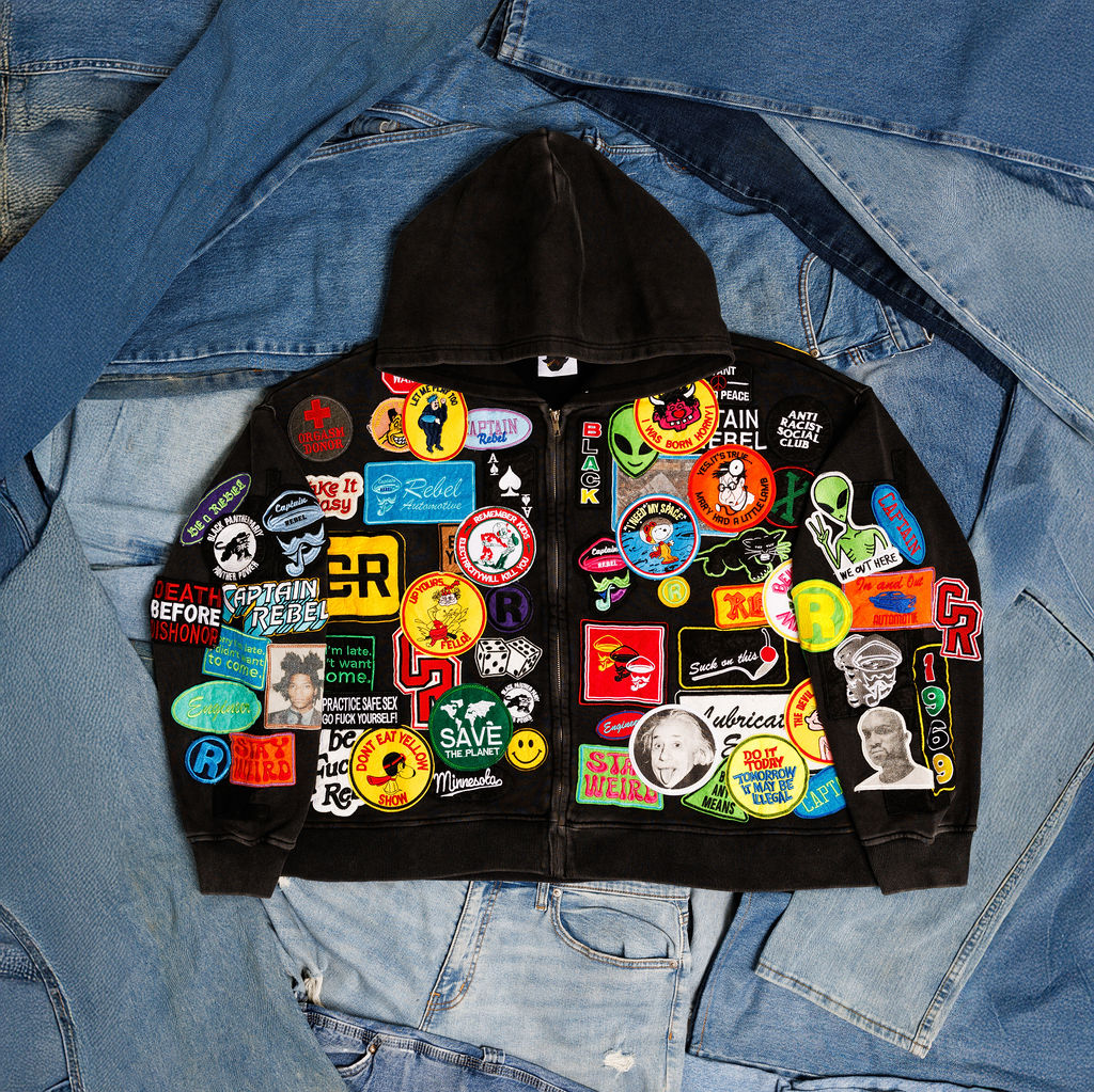 Captain Rebel Patch Hoodie - Black