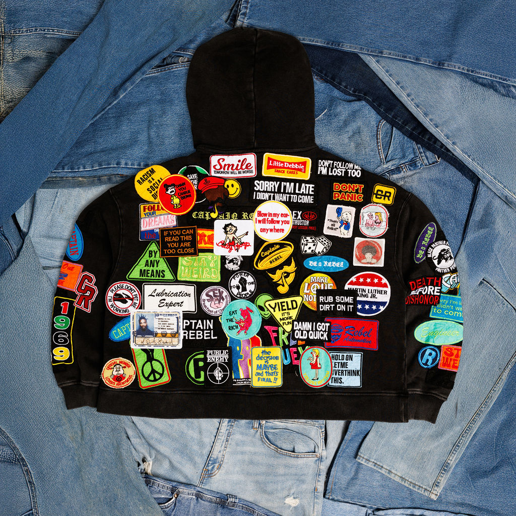 Captain Rebel Patch Hoodie - Black