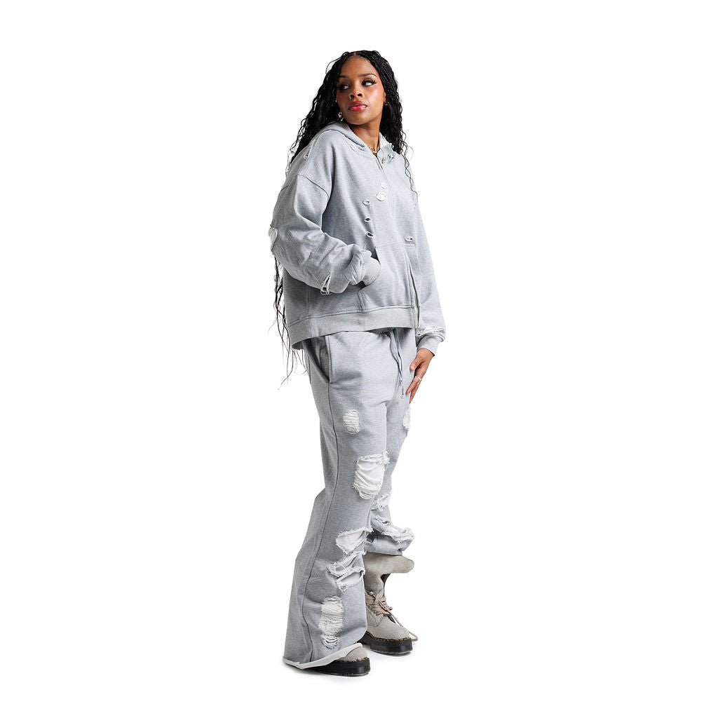 GREY FLARE SWEATS